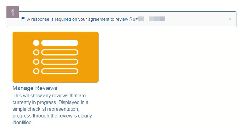 screenshot showing the task notification to confirm reviewer participation