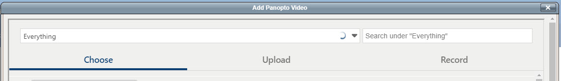 Panopto search boxes