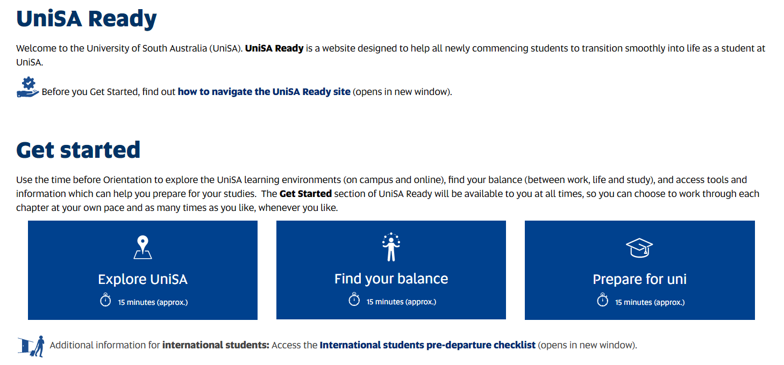 UniSA Ready page logo