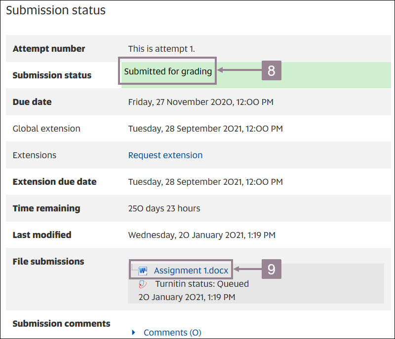 submit assignment online unisa Screenshot showing the submission window after a successful submission.