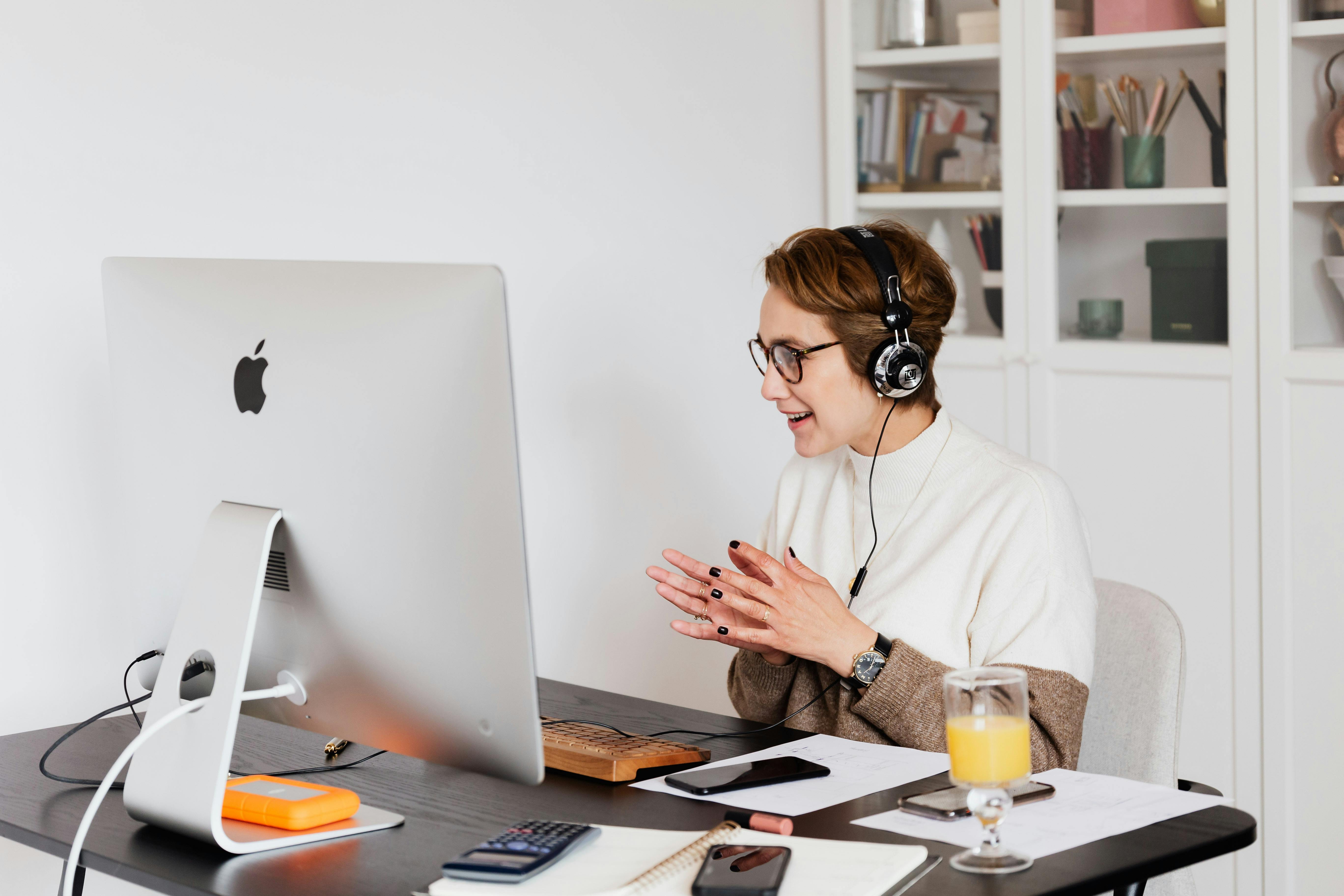 Woman at computer