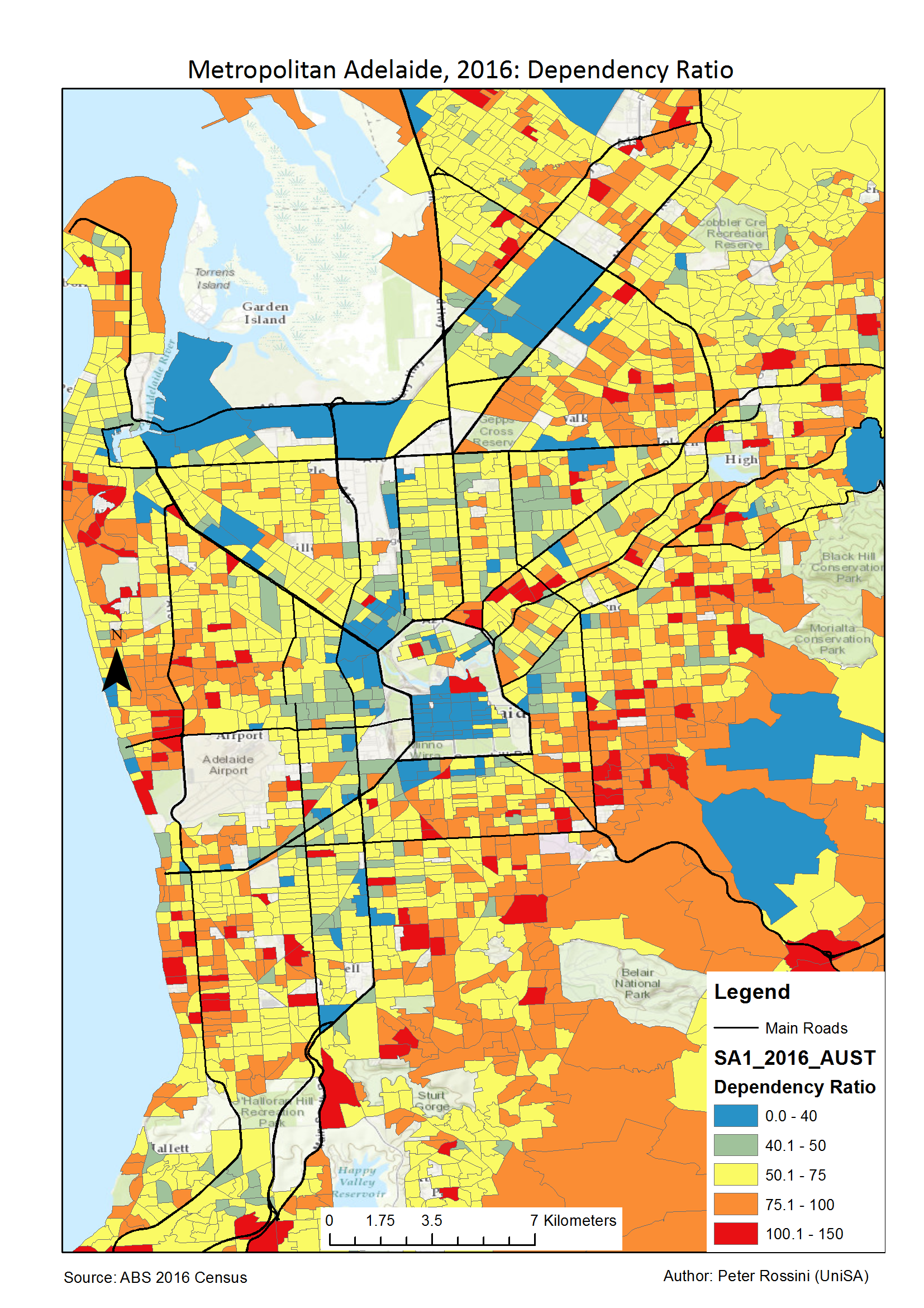 Census 2016 Maps for Adelaide