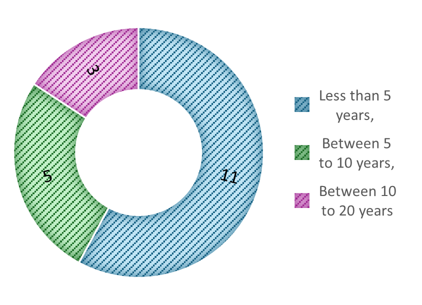 Fig. 2. Participants’ experience as academic integrity officers (AIOs) 