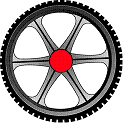 wheel with hub highlighted