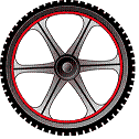 wheel with rim highlighted
