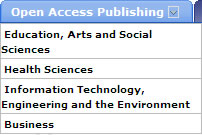 Open Access Publishing tab